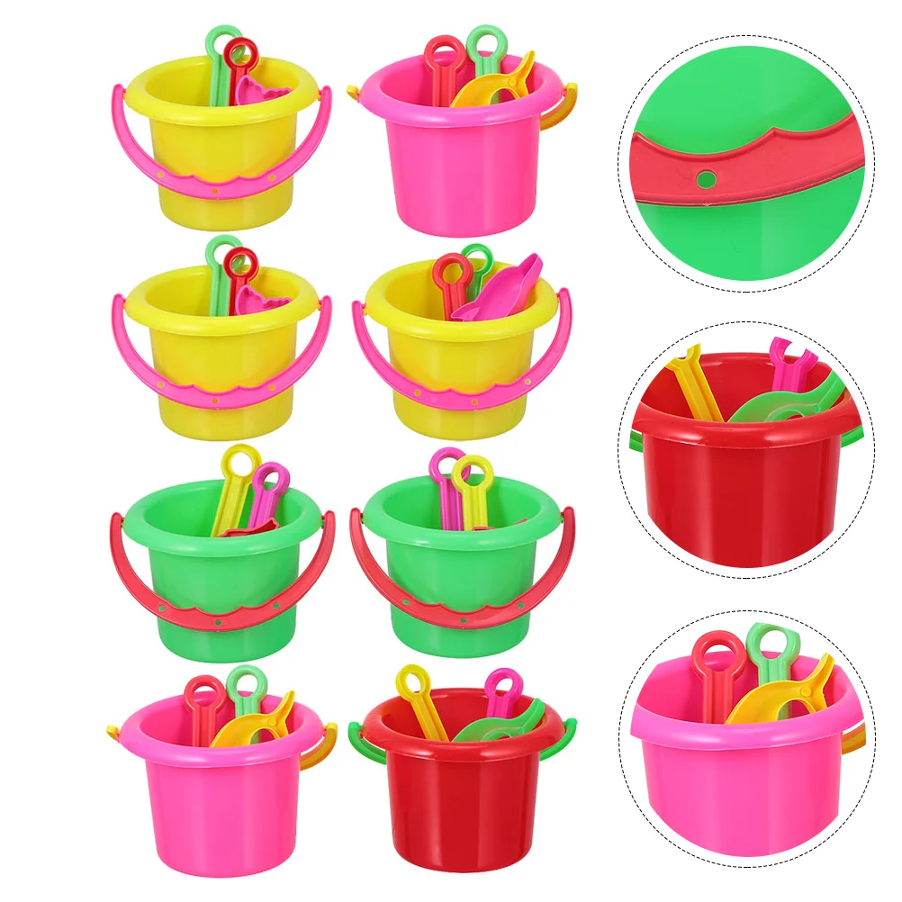

8 Sets Tool Kit Kids Sand Bucket Children's Toys Beach Outdoor Plastic Practical Playing