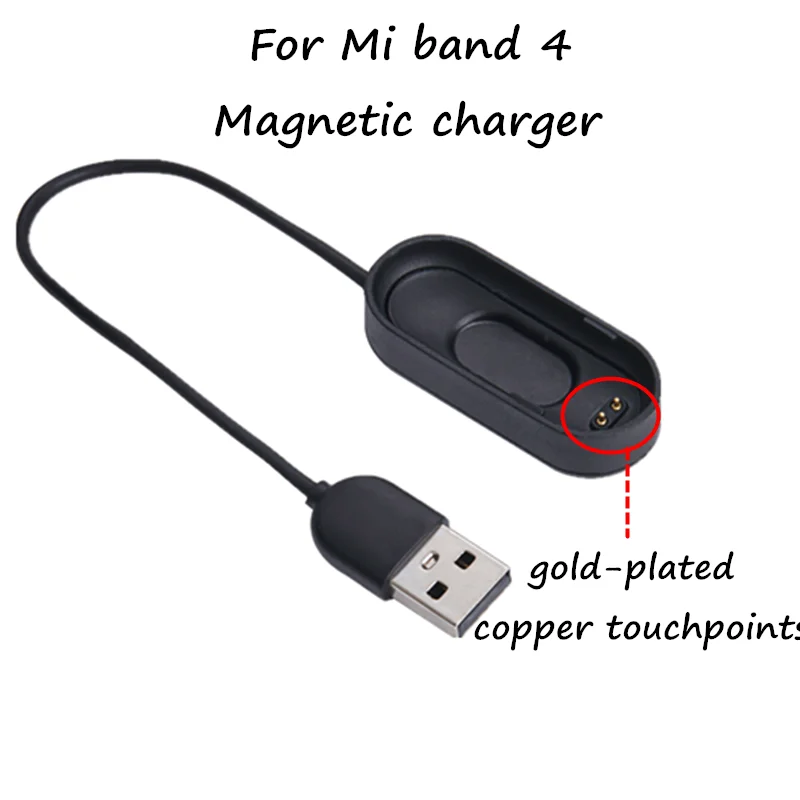 Провод для зарядного устройства Xiaomi Mi Band 5 4 3 2 смарт-браслет band зарядный кабель