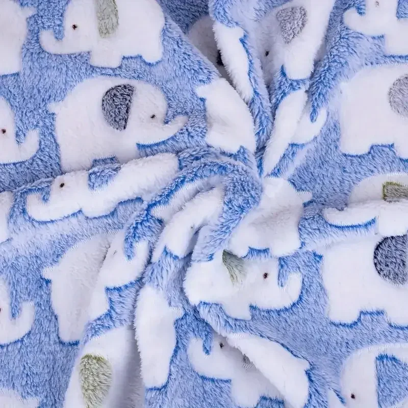 1 and cozy cartoon elephant pet blanket for dogs and cats flannel throw for puppies and kittens universal size christmas gift details 2