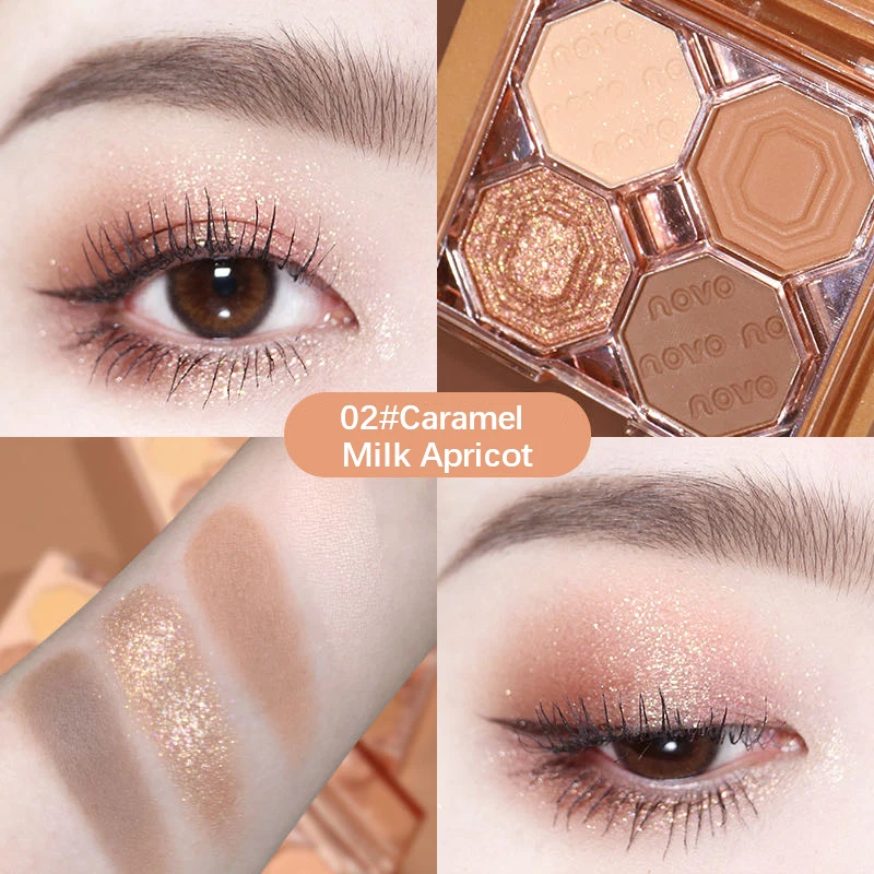 

Shimmer Shiny Sequins Pigment Glitter Matte Eyeshadow 1pcs Sparkling Eyes Milk Tea Brown Eyeshadow 4 Color Eye Shadow Cosmetics