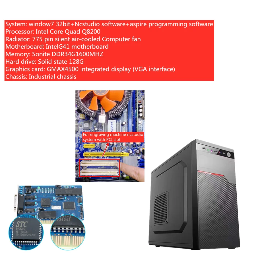 

Industrial PC Ncstudio Controller 3Axis CNC cultivating machine System 5.4.49/5.555/5.5.60 English Version for CNC Router