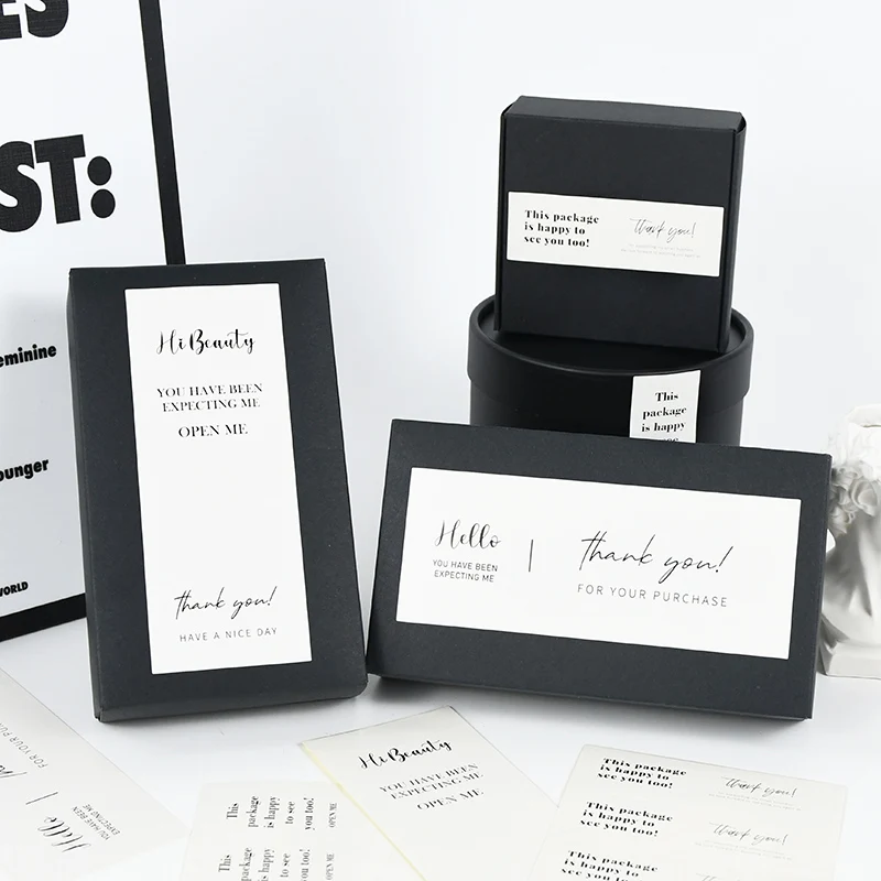 

25/50pcs Thank You Stickers rectangle Labels Small Business Commodity Packaging Sealing Stickers Gift box Decor Package Label