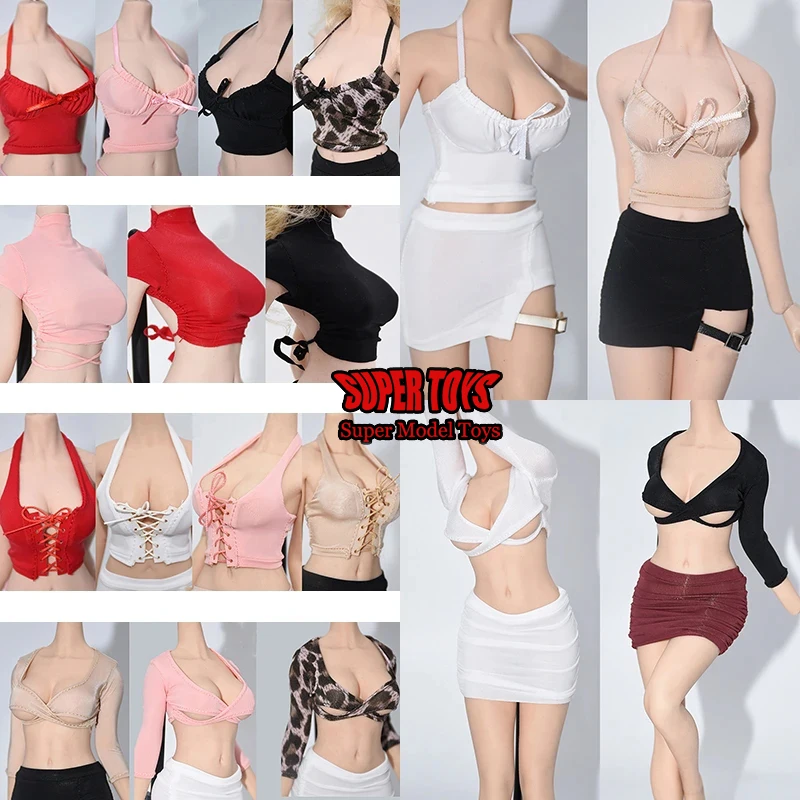 7 цветов масштаб 1/6 сексуальная женская юбка-солдат из ледяного шелка полый