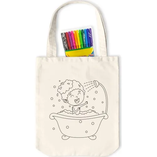 Buttonwood тряпичным мешком душ ребенка Краски ing рисунком сырой тканевый мешок арт