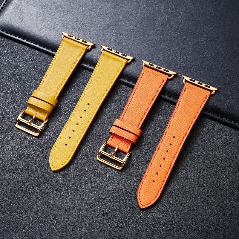 Genuine Leather Business Band for Apple Watch Series76543Single Tour Watchband IWatch Strap Free gift with order