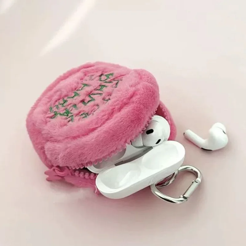 

Y2K Women Korean Mini Cute Small Whales Purse Plush Zipper Coin Wallet Pink Designer Money Bags Zip Ladies Key Earphone Pouch
