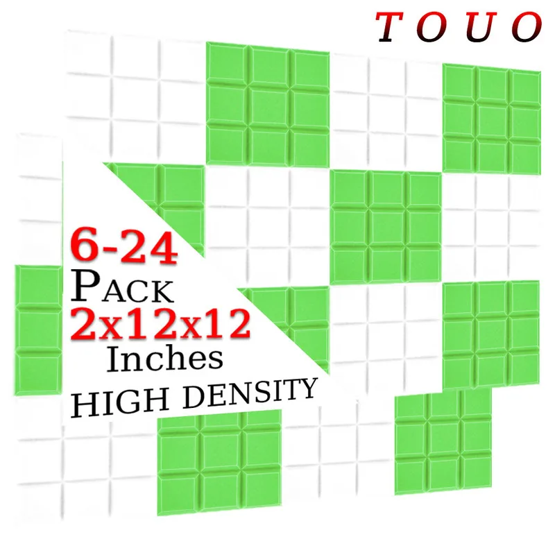 Шумоизоляция из акустической пены TOUO 6/12/24 шт. для стен огнестойкий