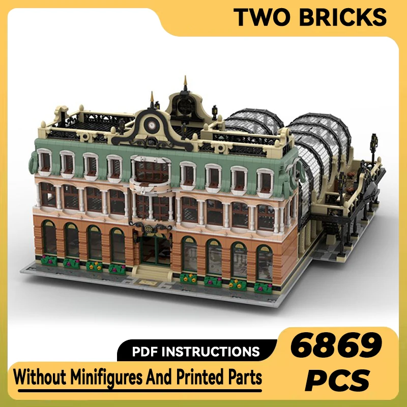 

Строительные блоки Moc, модульная уличная терминальная станция, технические кирпичи, сборка «сделай сам», строительные игрушки для детей, праздничные подарки