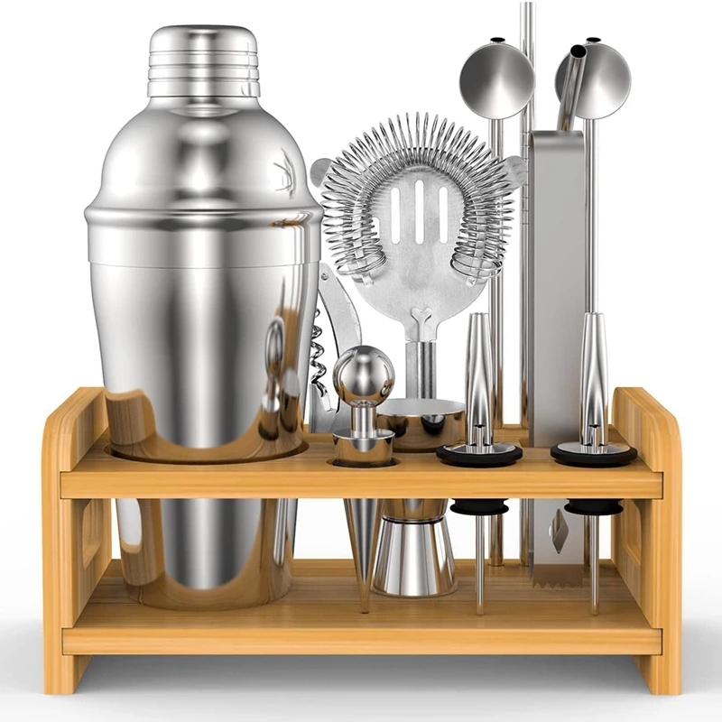 

ABSF Cocktail Shaker Set, Stainless Bartender Mixing Accessories Kit, Professional Bartending and Home Bar Tools