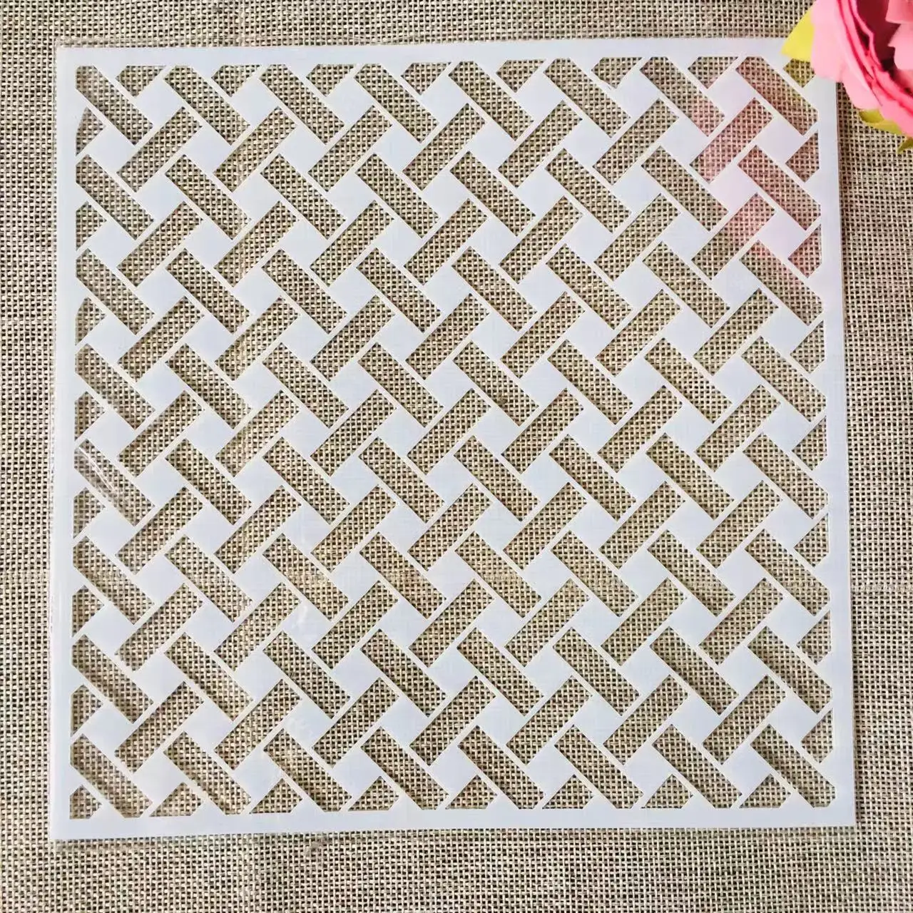 

20*20cm Geometry Cross Bar DIY Layering Stencils Wall Painting Scrapbook Coloring Embossing Album Decorative Template