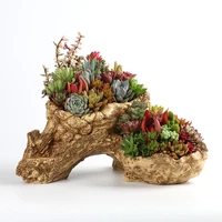 artificial tree root flower pot tree stump original imitation wood flowerpot fleshy hand made flowerpot home decorations