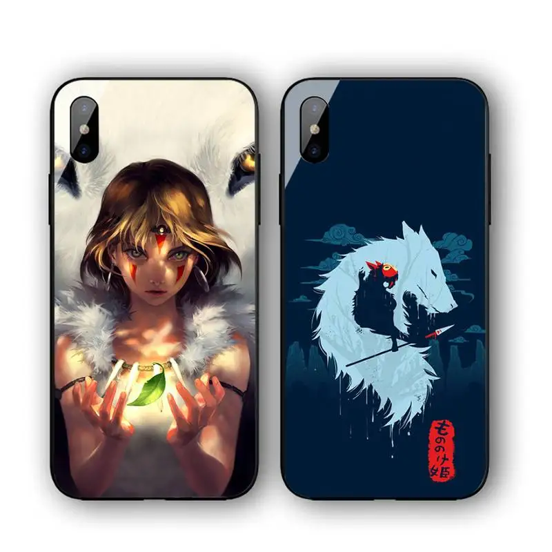 

Princess Mononoke Phone Case For Iphone 11 12 13 14 Pro Max 7 8 Plus X Xr Xs Max Se2020 Tempered Glass Cove