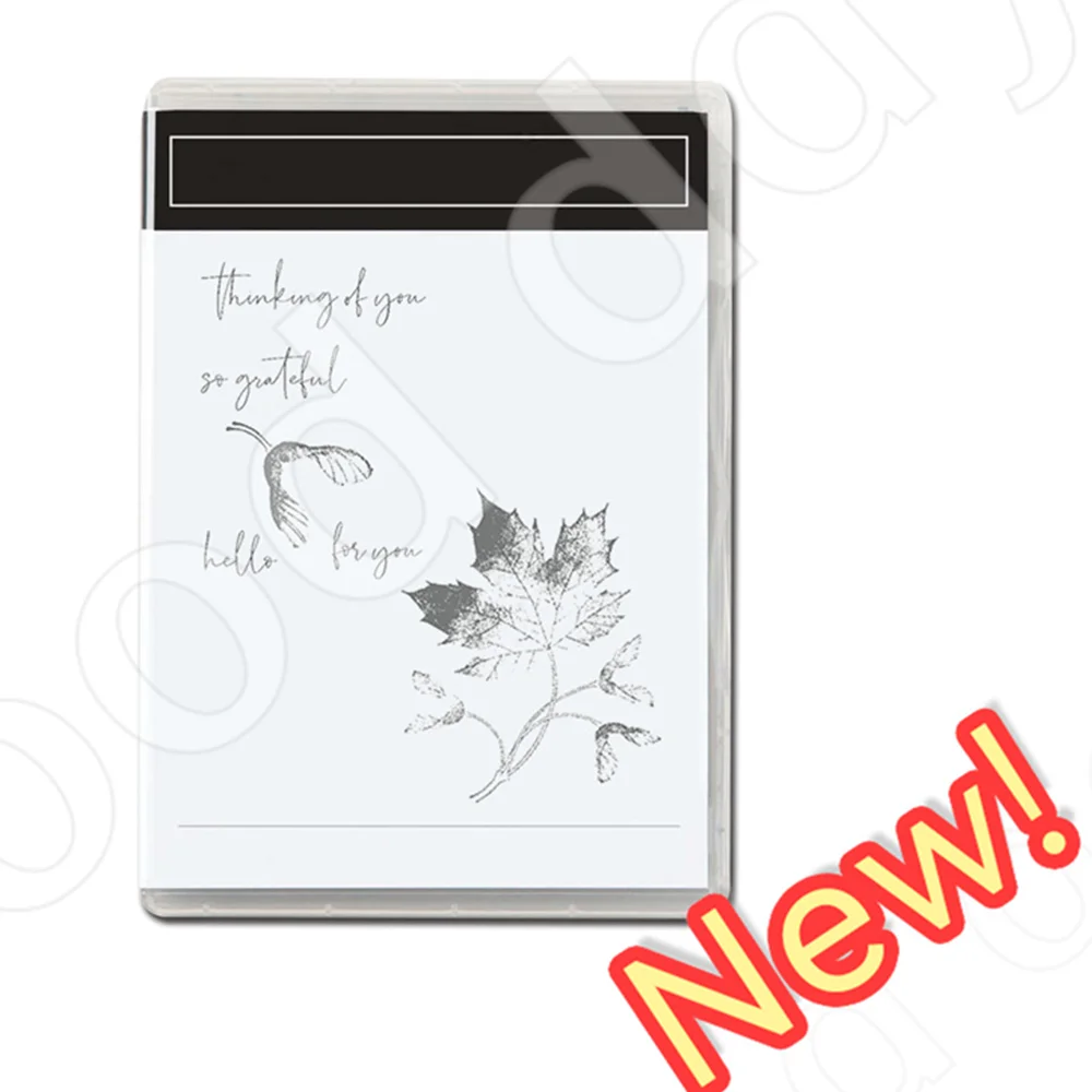 2022 Рождество Новое поступление красивые прозрачные штампы с кленовыми листьями