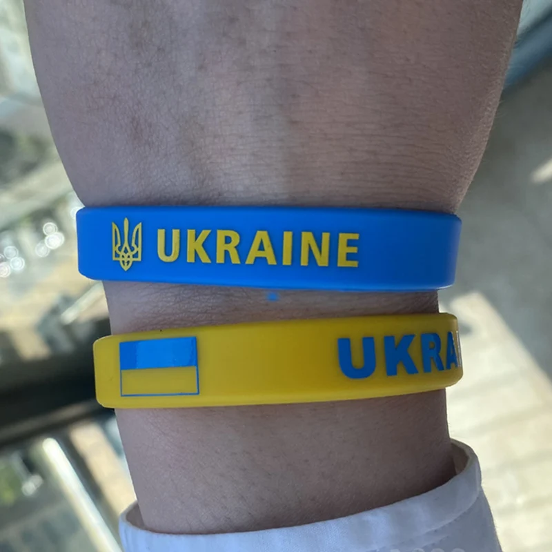 

Ukraine Country Flags Wristband Bracelets Sport Elastic Silicone Bracelets Bangles Unisex Jewelry Accessories Wholesale Gifts