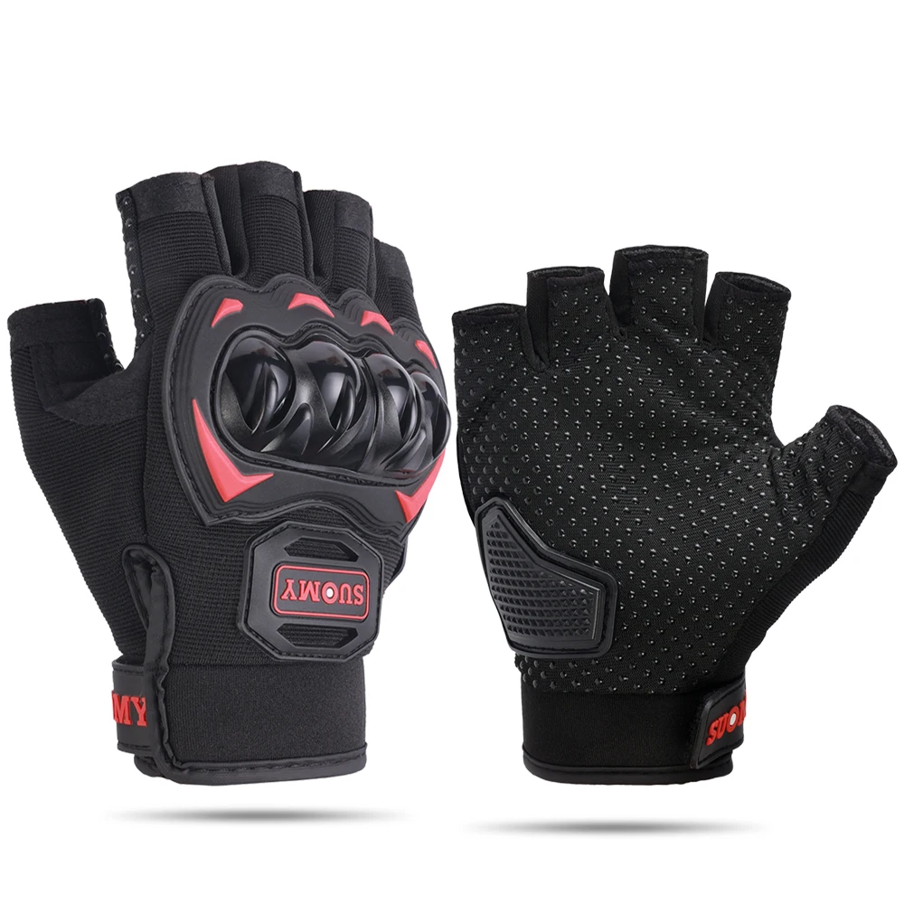 

SUOMY Летние Мотоциклетные Перчатки Унисекс Дышащие Мотоциклетные Велосипедные Перчатки С Половиной Пальца С Защитой От Паден...