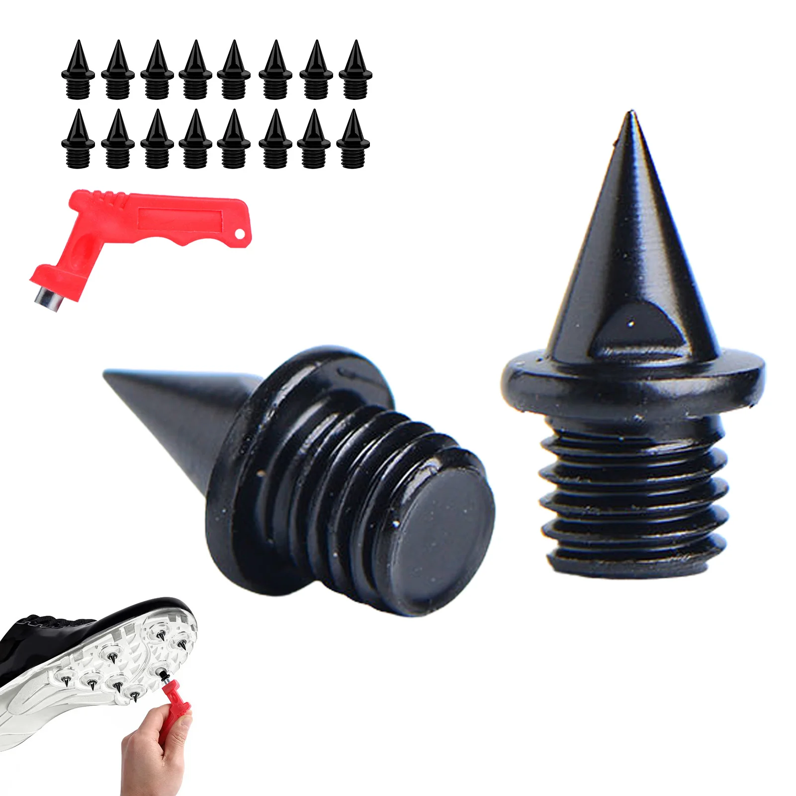 

Шипы для пересеченной местности шипы для обуви для предотвращения скольжения увеличения скорости бега в форме пирамиды