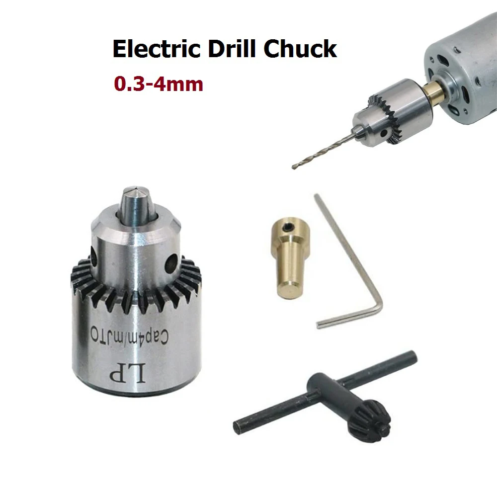

UMYUU Electric Drill Chuck Clamping Range 0.3-4mm Taper Mounted Quick Change Chuck Keyless 3.17mm Shaft for Micro Motor Drill