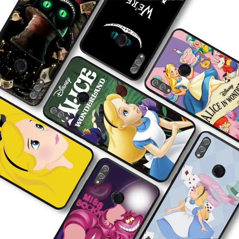 

Disney Alice in Wonderland Phone Case For Huawei honor 10Lite 10i 20 8x 10 Funda for Honor 9lite 9xpro Back Coque