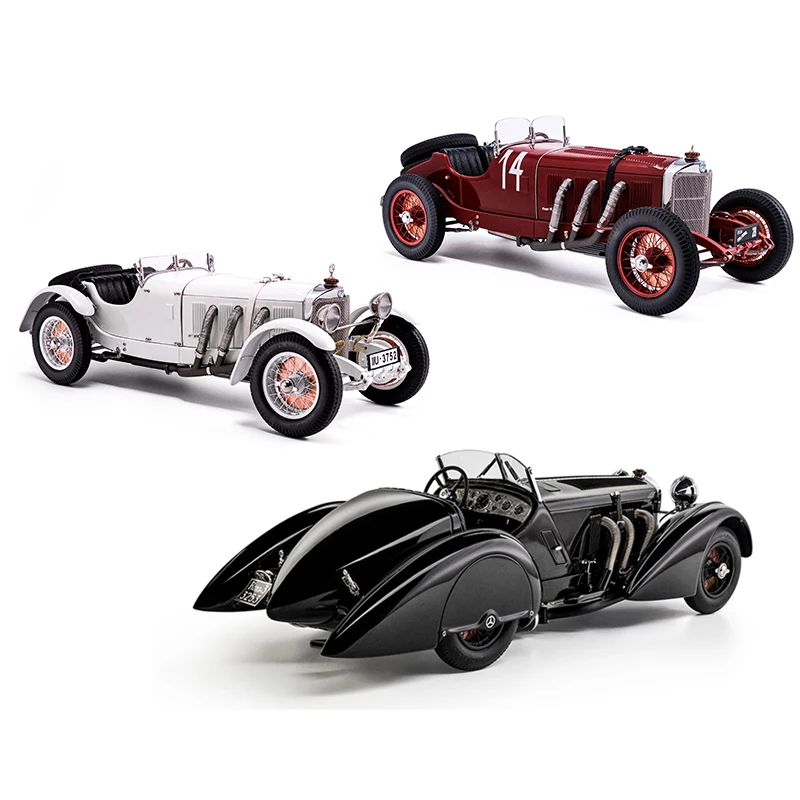 Фото CMC 1:18 SSKL SSK Белый слон 1930, винтажный автомобиль из сплава, модель автомобиля с полным открытием, ограниченное количество коллекции №1