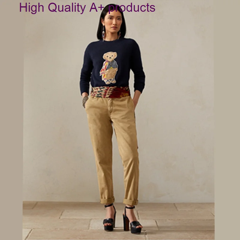 

Women's Sweater Wool Winter Soft Basic Women Pullover Unisex RL Bear Cashmere Pulls Fashion Knitted Jumper Top Sueters De Mujer