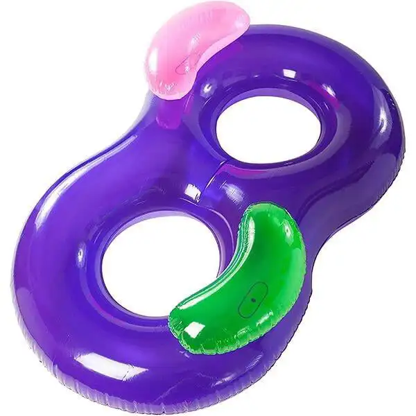 

Vinyl Sidebyside Inflatable Pool Float, Purple