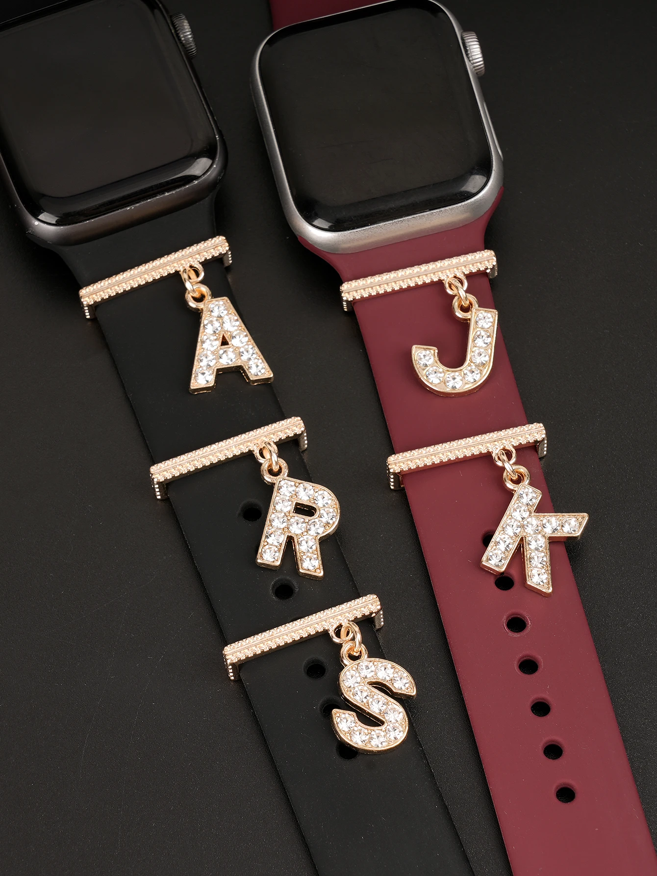 Новая мода 26 букв стразы ремешок для часов очаровательное декоративное кольцо