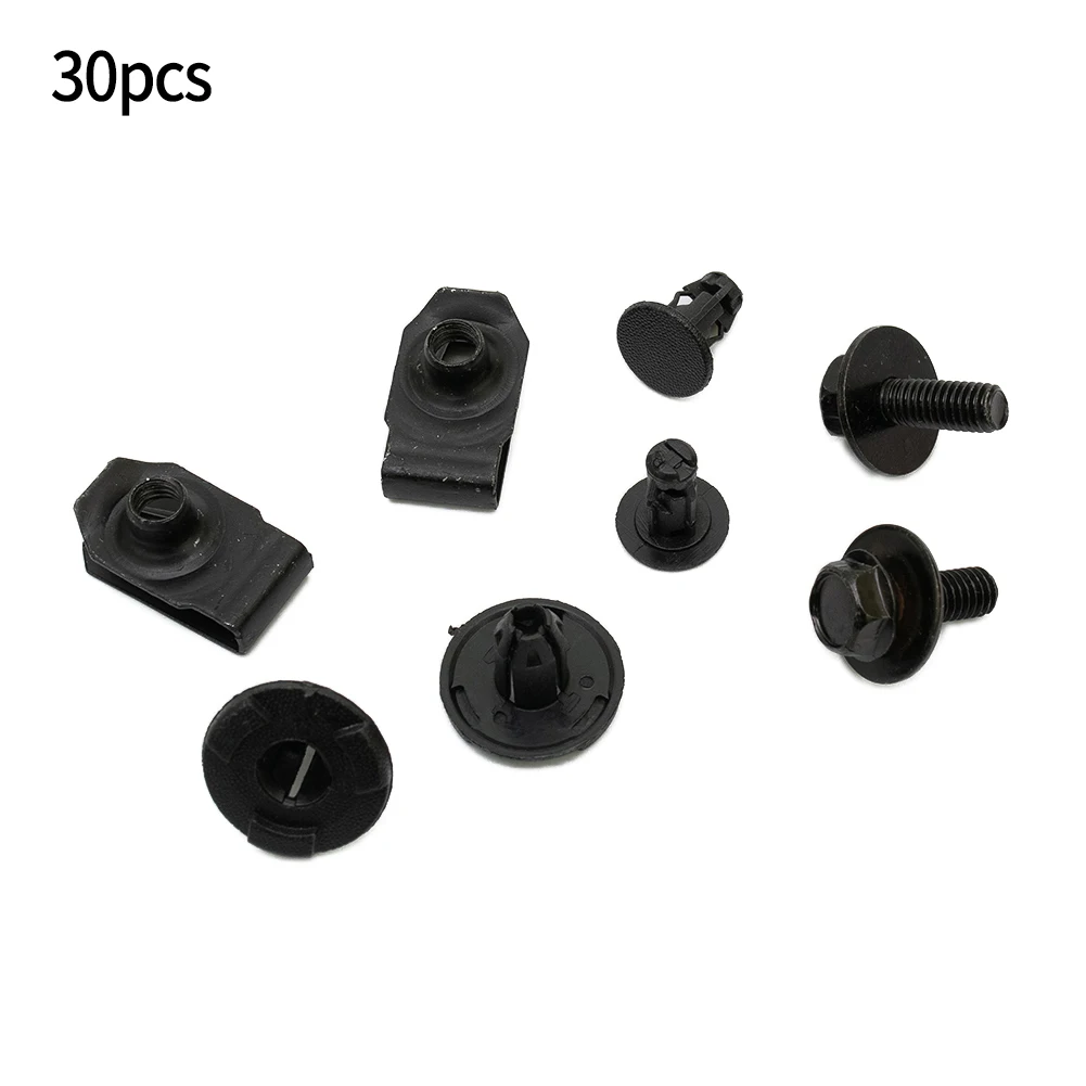 

30Pcs/Set Engine Undertray Cover Clips Metal Bolt Fixed Nut Clamps For Nissan New And High Quality Auto Fastener & Clip