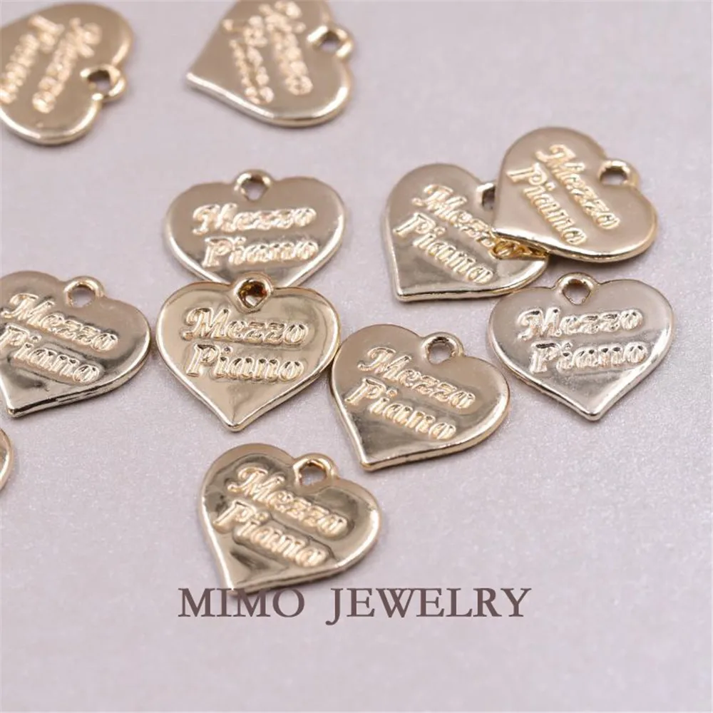 

Gold plated love pendant with 14K gold plated DIY hand accessories