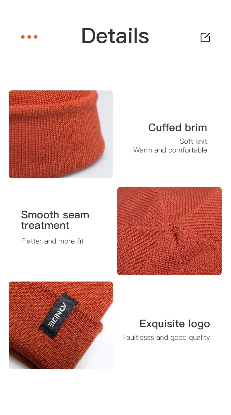 AONIJIE Warm Wool Cap Knitted Hat Double Layer Thickening Winter Outdoor Sports Running Cycling Skiing Camping Hiking Casual Cap