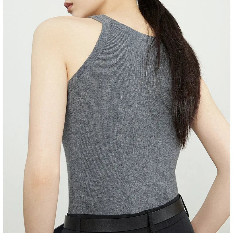 Жилет-танк с обычным вдохновением внутренний базовый слой вязаный повседневный