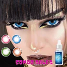 UYAAI 1 пара линз Con Care Быстрая доставка розовый круг красоты с раствором зеленые линзы для глаз учеников