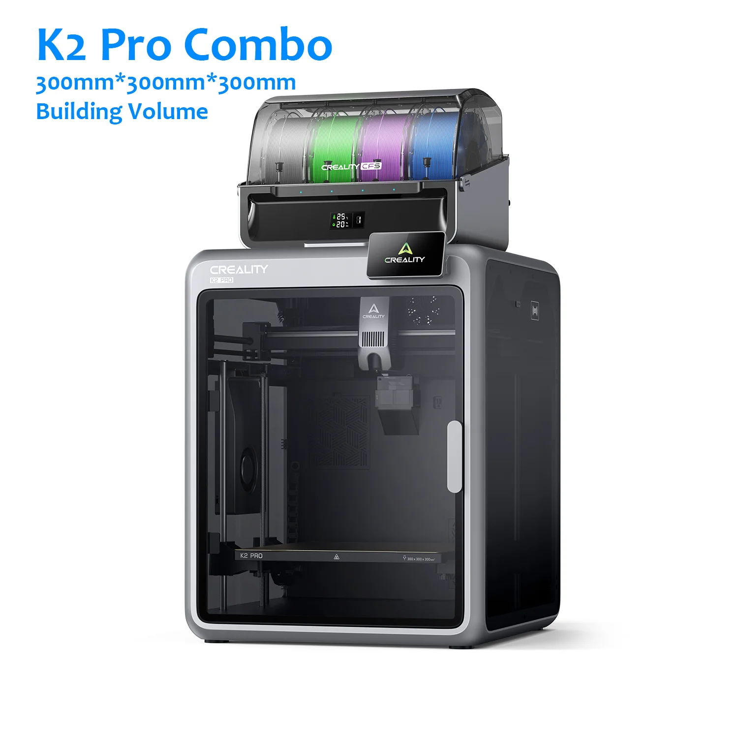 Фото 3D-принтер Creality K2 Pro Combo, серия K2, с закрытым корпусом, быстрая печать 600 мм/с, CFS, многоцветный, K2 Plus Combo, K2 Combo 3D-принтер №1