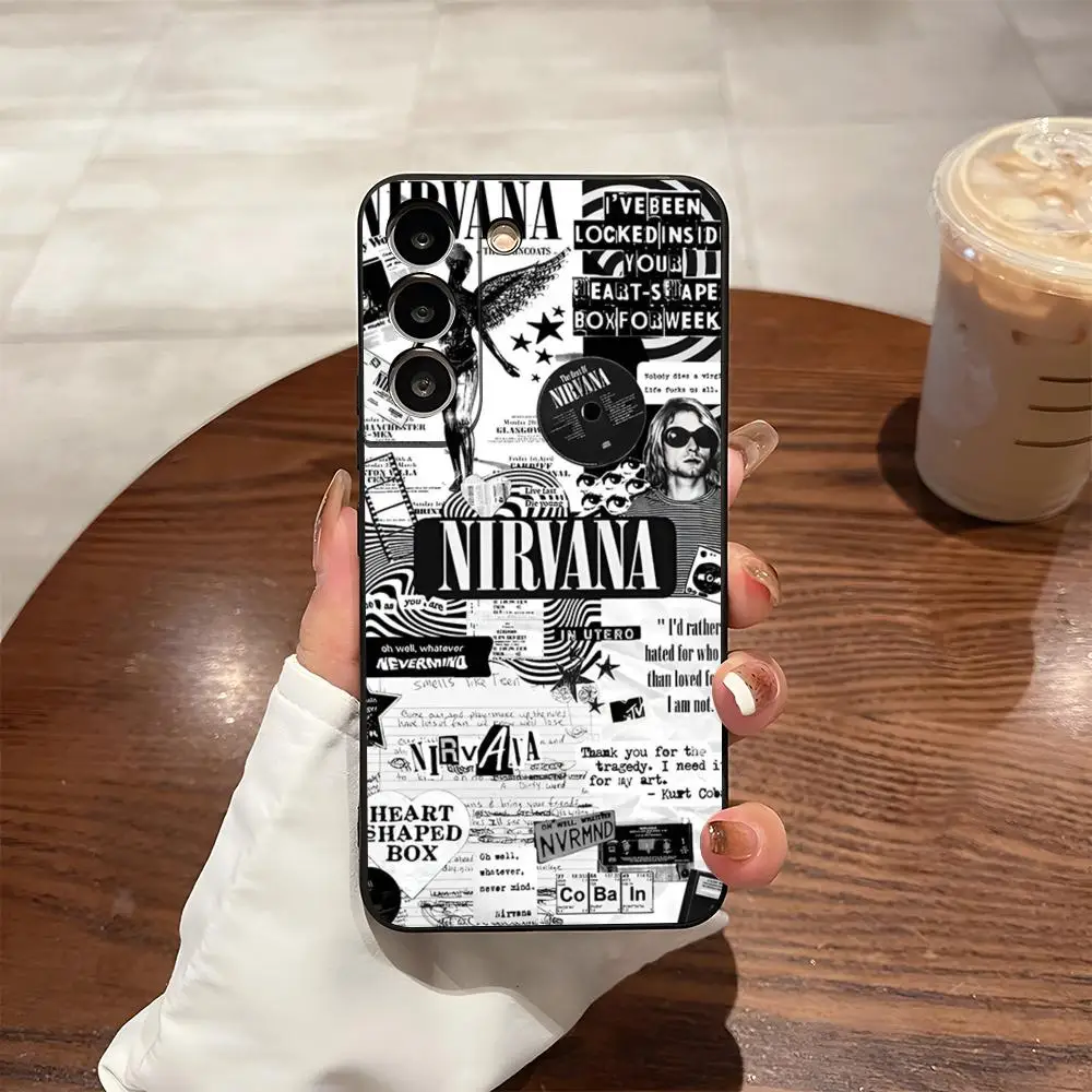 N-Nirvana Band Phone Case For Samsung S24 Ultra S23 Fe S22 S20 S21 Plus A13 A14 A54 A34 A24 A53 Note 20 Cover