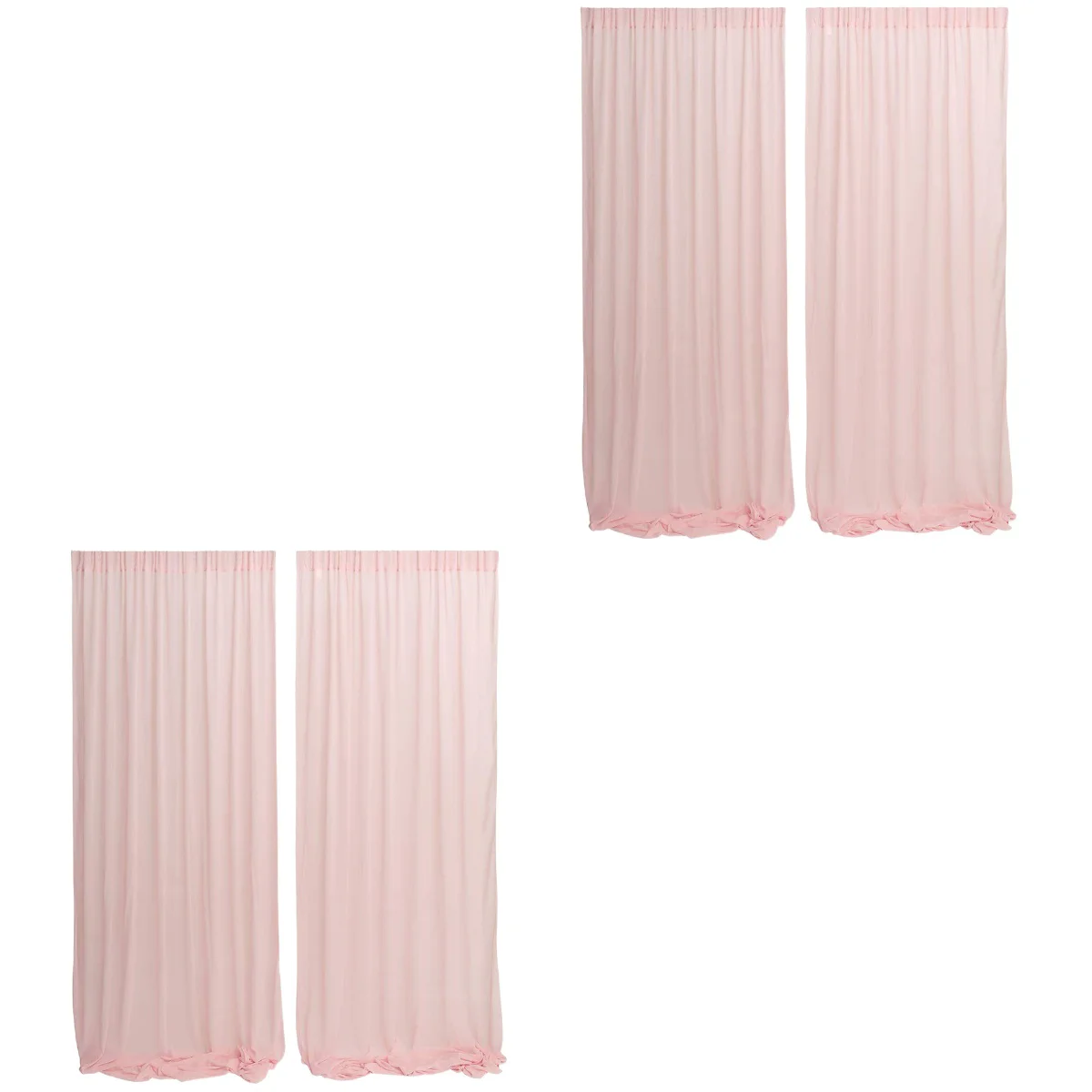 

4 Pcs Wedding Yarn Adornment Decorative Gauze Curtain Wedding Chair Ornament