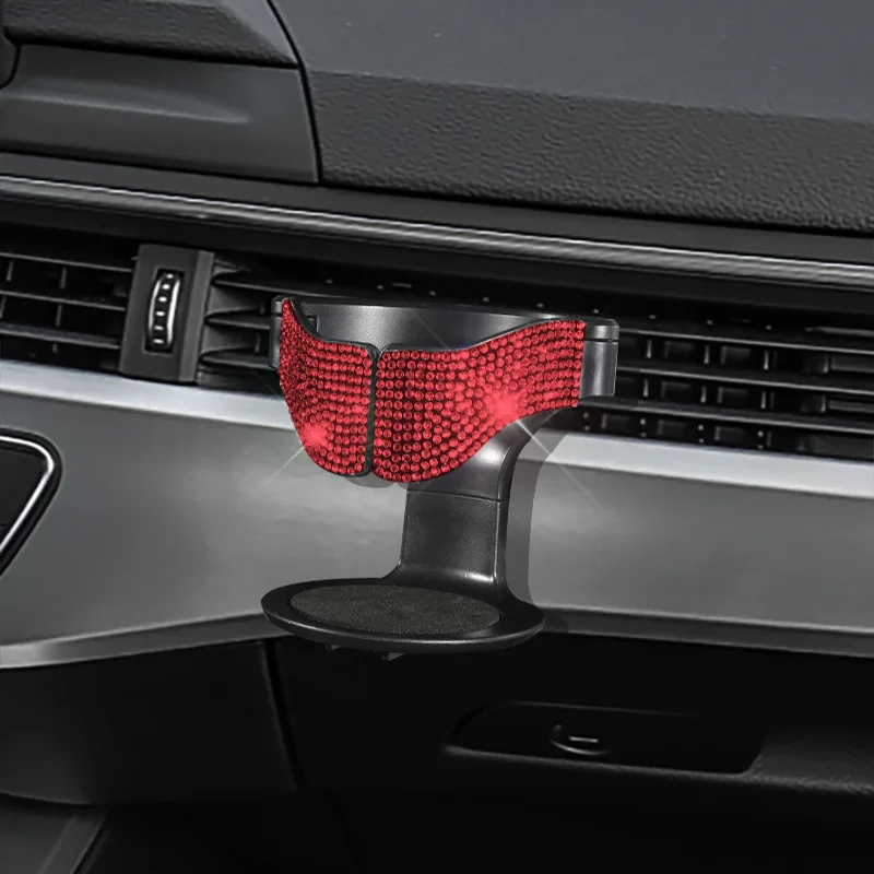 

Diamond Crystal Car Cup Holder Multi-function Air Outlet Storage Bracket Ashtray Trash Can Beverage General Interior Accessories