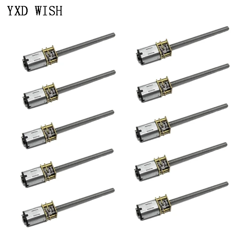 GA12-N20 M4 * 55 микроредукторный двигатель 3 В 6 В 12 В двигатели постоянного тока с длинной резьбой электродвигатель 15/30/100/200/300/500/1000 об/мин