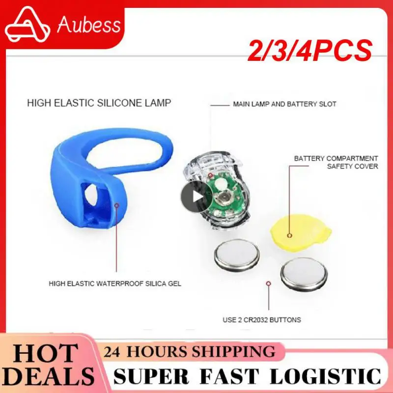 

Bicycle Front LED Light Silicone bike Light Head Front Rear Wheel Waterproof Light Cycling Bicycle Accessories 3 modes frog lamp