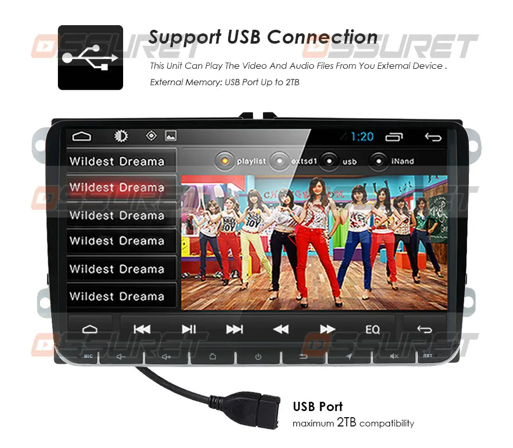 Автомобильный GPS-навигатор DVD-плеер на Android 10 2 + 32 RDS HD 9 дюймов для Volkswagen SKODA GOLF 5 Golf 6