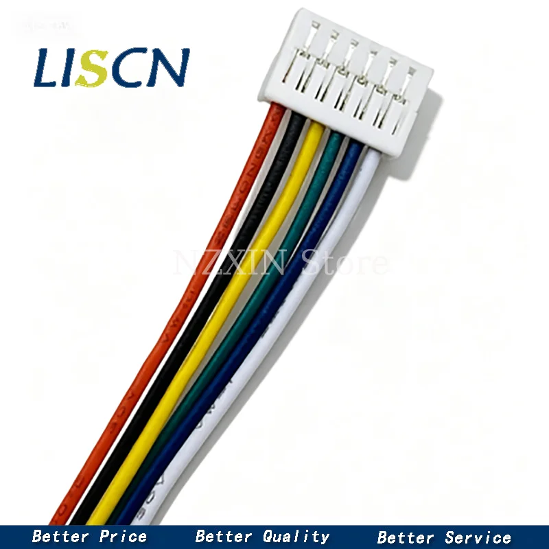 50 см, 28 AWG, 10 комплектов, 23456-контактные разъемы JST GH Series 1.25 (гнездовые) с проводом, GH1.25, 1.25 мм (art.: 3920dc40fe876) - 3920dc40fe876
