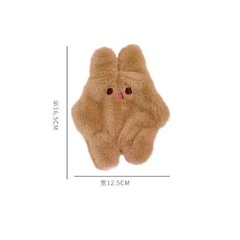 Soft Plush Rabbit Card Keys Wallet for Children Gifts Zipper Lipstick Earphone Storage Bags Mini Cute Coin Money Bags