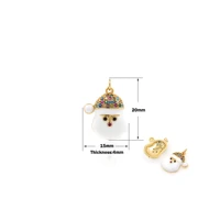 cute santa tree micropav%c3%a9 snowman penguin enamel charm pendant jewelry making diy necklace earring accessories