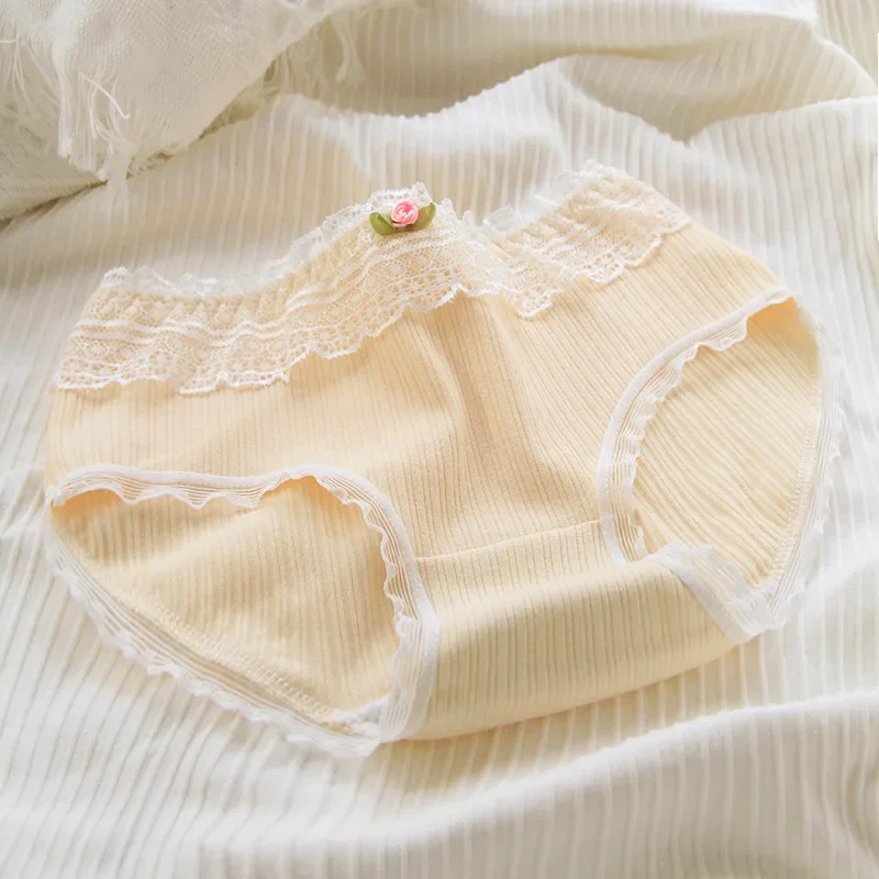 Новые хлопковые Трусы женские трусики кружевное бесшовное нижнее белье с