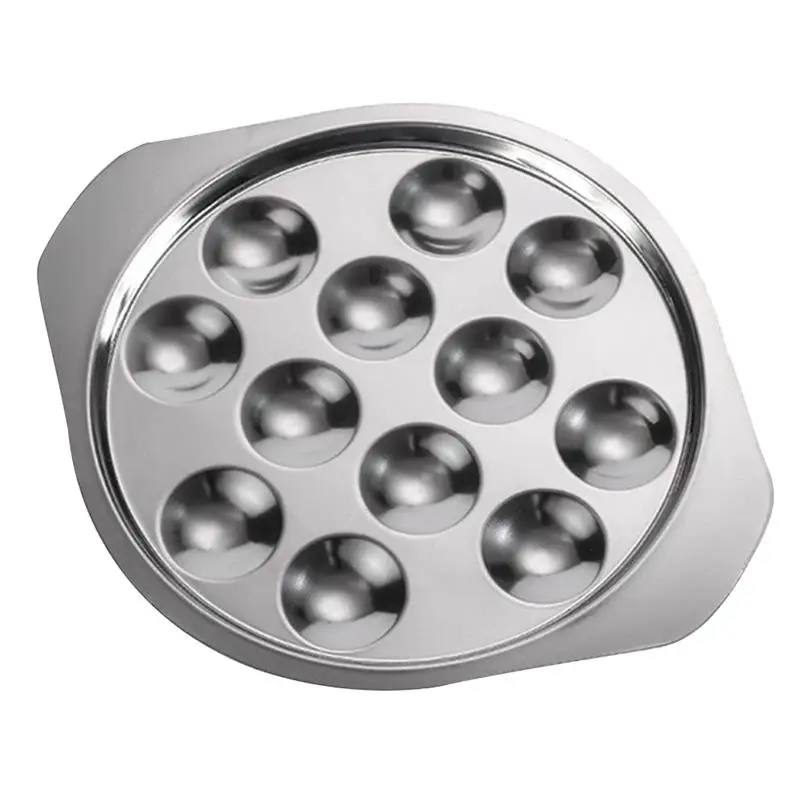 

1pc Stainless Steel Snail Dish Escargot Plate Escargot Baking Dish Escargot Dish Seafood Baking Pan Snail Baking Pan