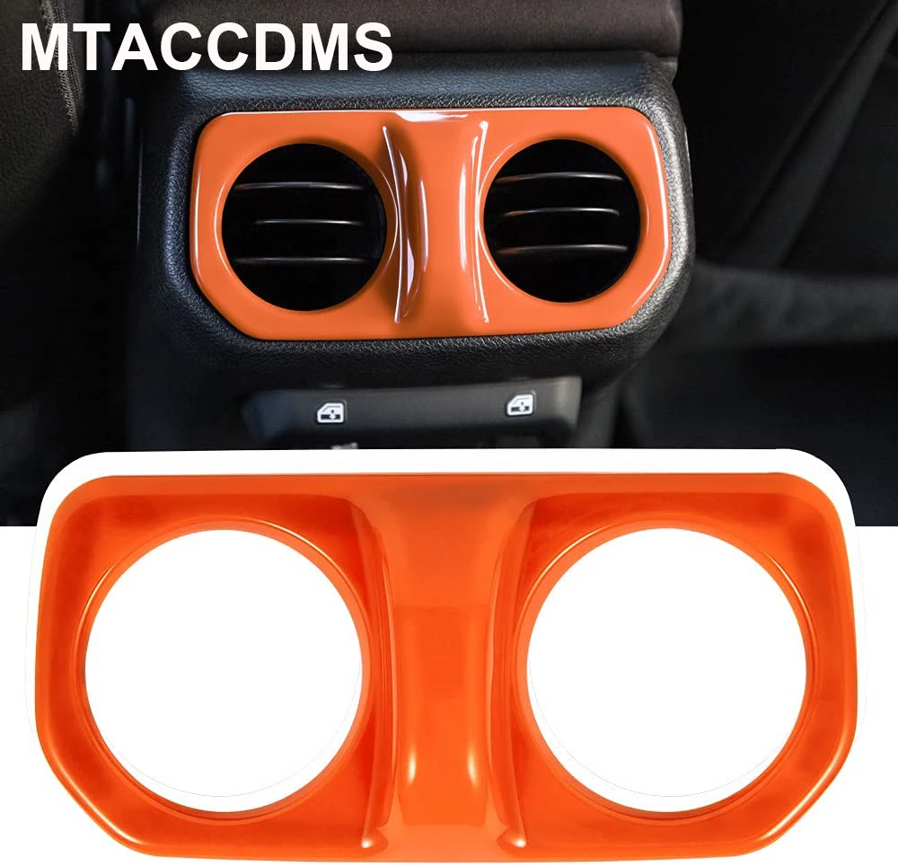

Rear Back Vent Outlet Trim Cover Armrest Box Air Conditioner Cover Fit for Jeep Wrangler JL JLU Gladiator JT 2018-2021