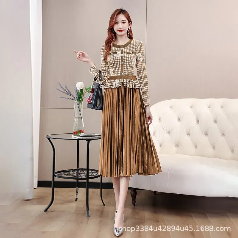 Платье-пуловер с длинными рукавами повседневное платье в стиле пэчворк и