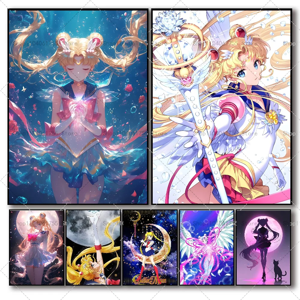 Постер Сэйлор Мун в классическом стиле самоклеящееся искусство Декор стен для