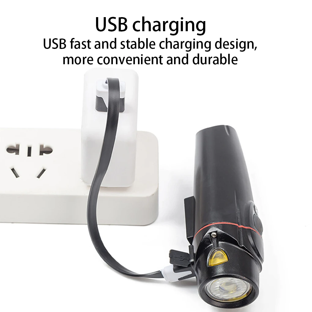 

Bicycle Light Lightweight Adjustable Strong Light Charging Headlight Durable Three Modes Outdoor Lights Outdoor