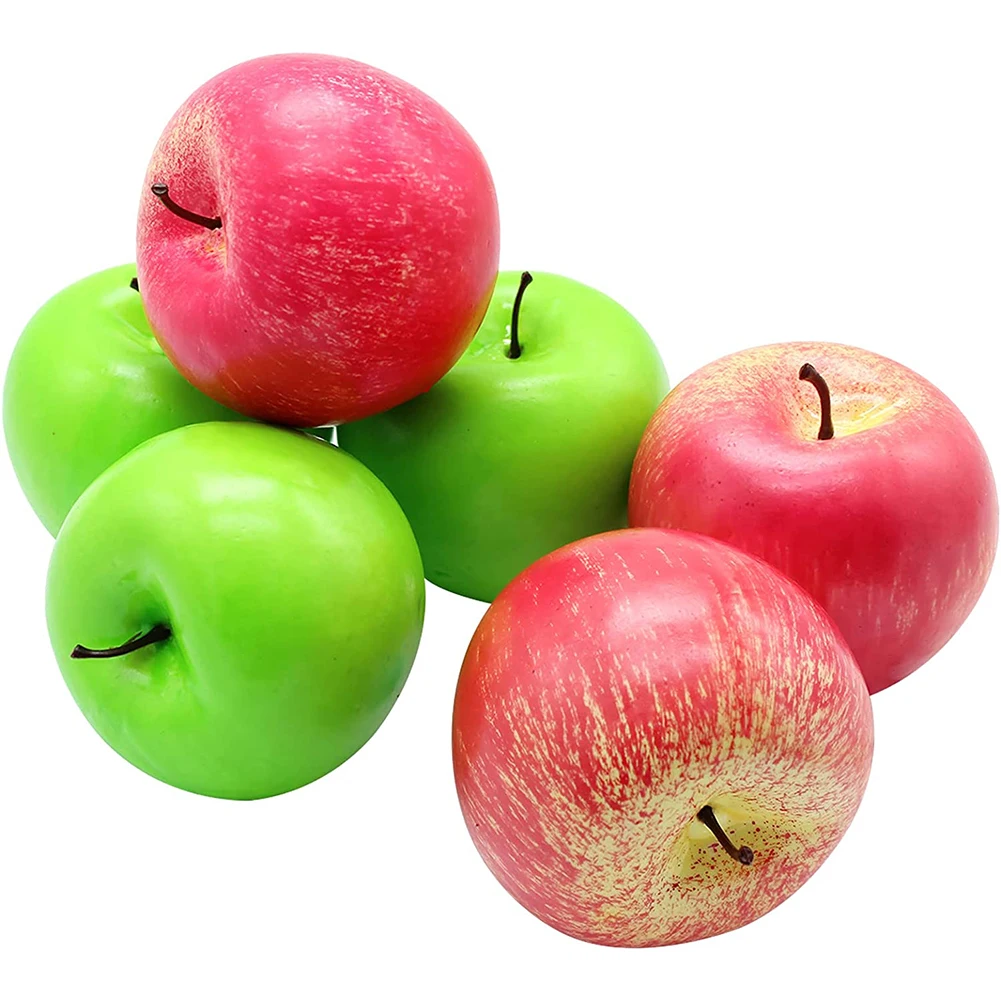 

1pc Simulation Fruit-Apple Foam Fake Lifelike Home Shop Stages Artificial Varietal Red Green-Apples Fruit Shop Model Decoration