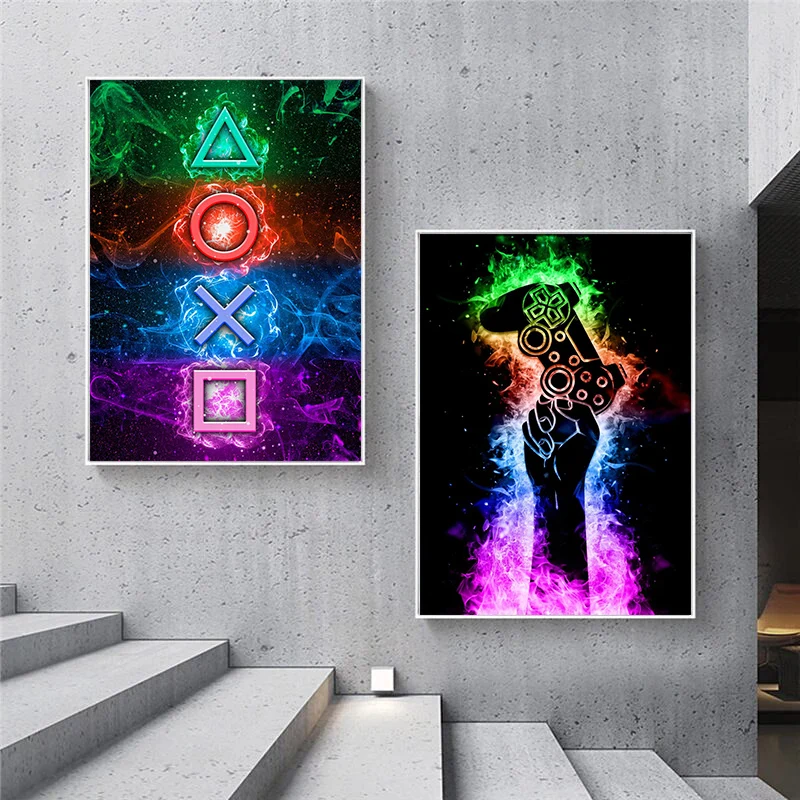 

Флуоресцентная Картина на холсте с грибами