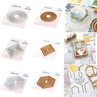 nested shape metal cutting dies hot foil scrapbook diary decoration embossing template diy greeting card handmade 2022 new